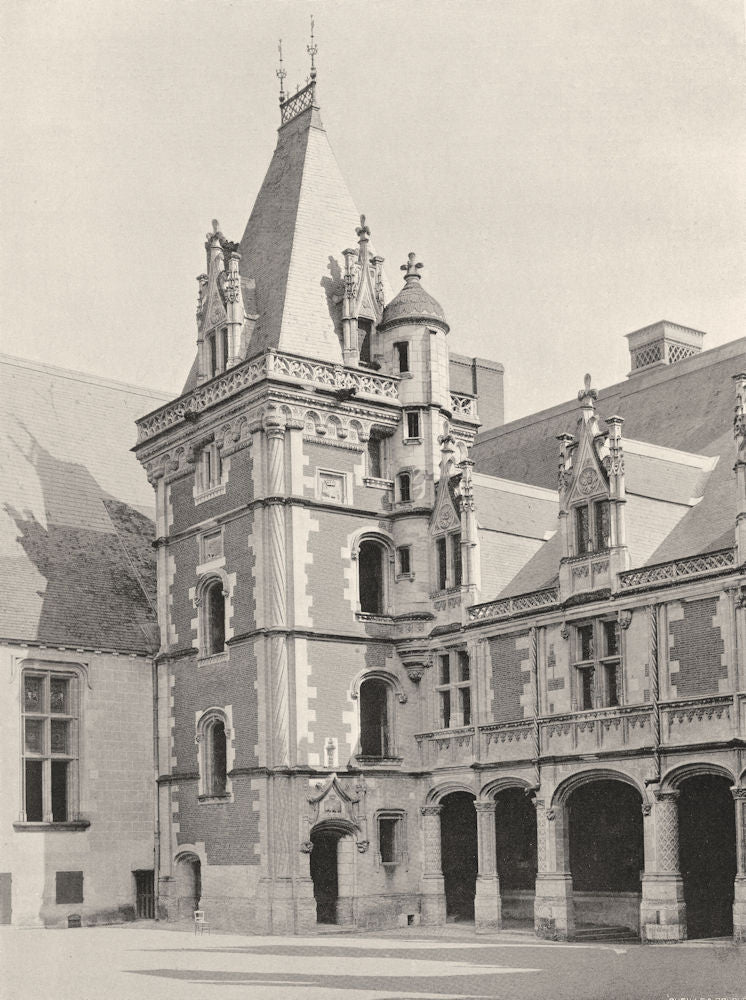 LOIR-ET-CHER. Pavillon d'angle, au château de Blois 1903 old antique print